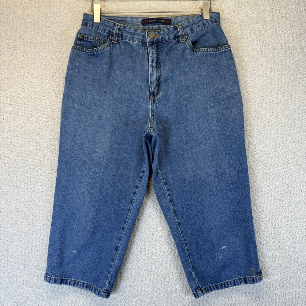 Bill Blass‎ Vintage Easy Fit Capri Jeans Womens 10P Denim Cropped Pants